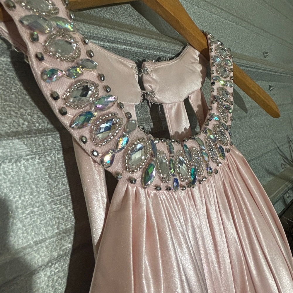 Lovely Pale Pink formal pleaded dress.